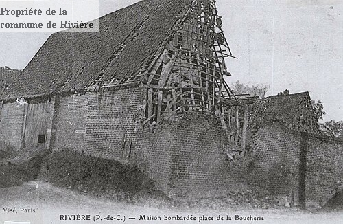 Maison bombarde place de la Boucherie
